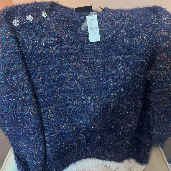 Lane Bryant Eyelash Tinsel Sweater - Picture 1 of 4
